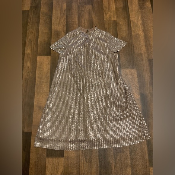 Mia Joy Dresses & Skirts - Silver Sequin A-Line Mini Dress for Cocktail